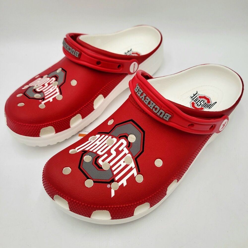 Ohio State Buckeyes Crocs Classic Clogs Men's 9 / W11 NEW - Picture 5 of 9